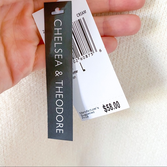 NWOT! Chelsea & Theodore, Cream Sweater - Picture 2 of 8